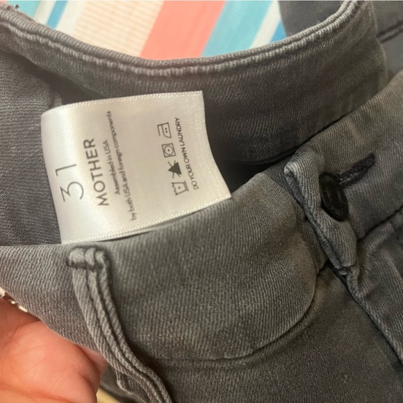 Mother denim- high waisted looker dagger ankle gray- a lacey saloon size 31 - Picture 11 of 12